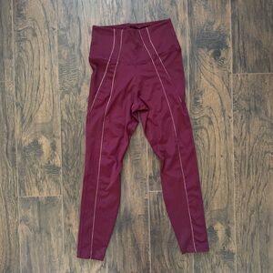 Nike Medium Maroon Yoga/Training 7/8 Lurex Leggings
